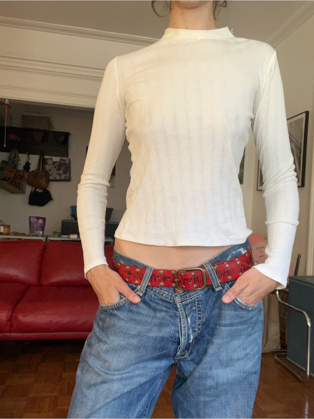 Margaret O'Leary cream long sleeve shirt
